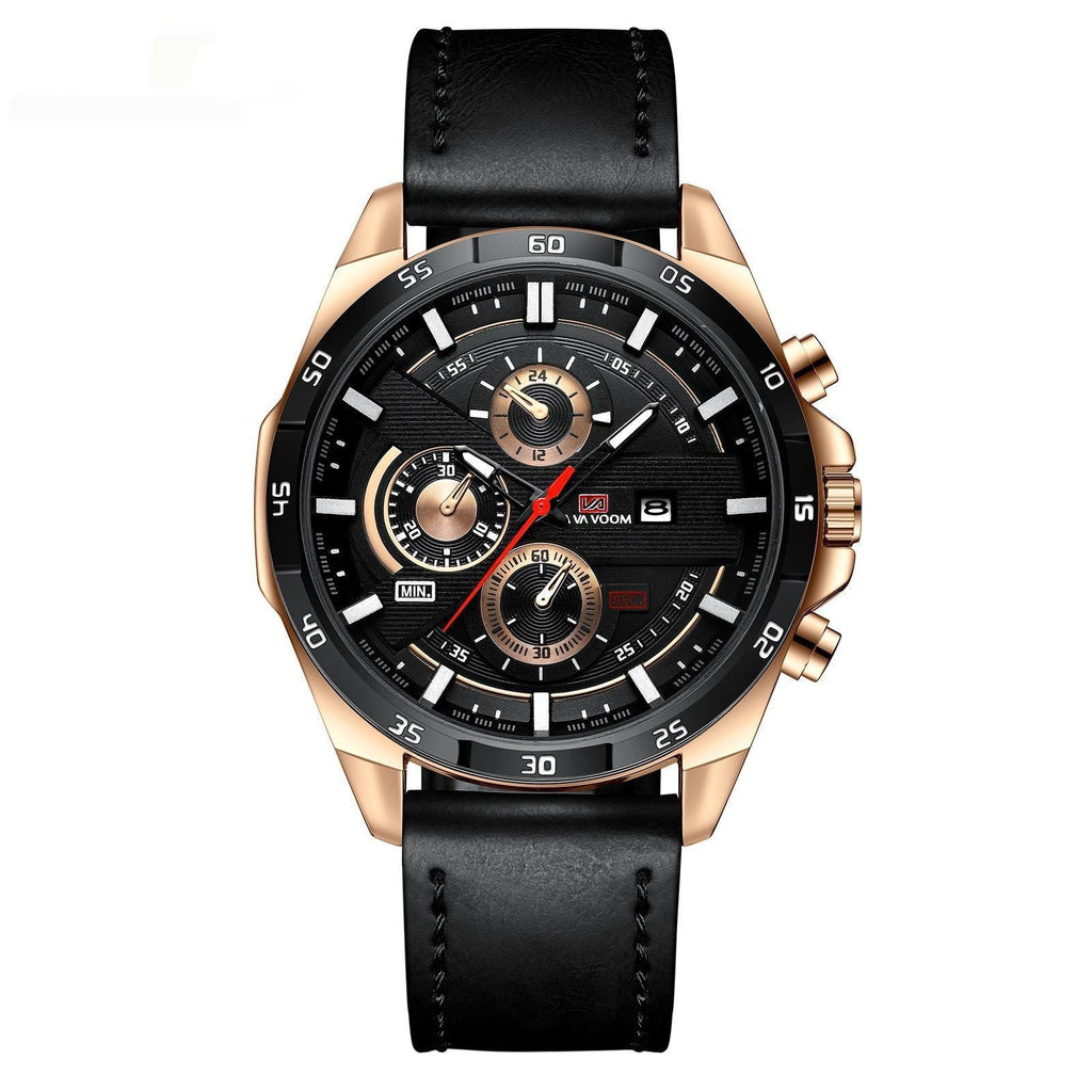 Business Calendar Waterproof Multifunctional Decorative Casual Quartz Watch