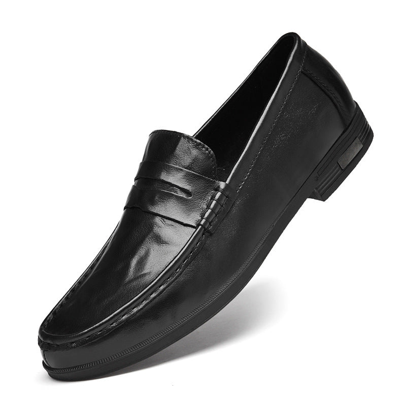 New British Breathable Casual Leather Shoes Men