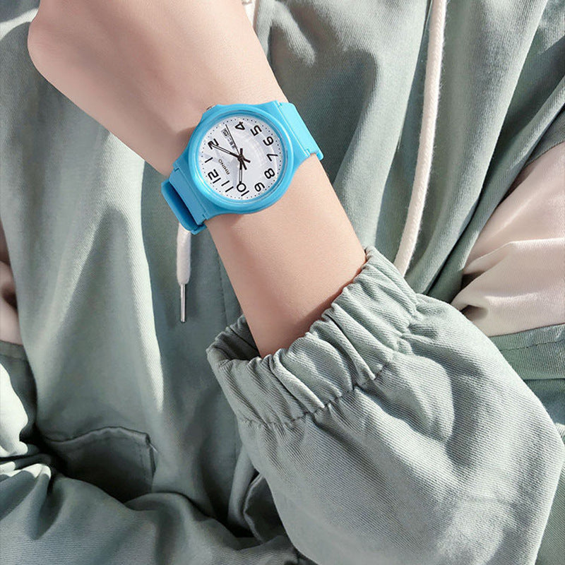 Student Exam Available Electronic Watch Children Teenagers Waterproof Band Calendar Luminous