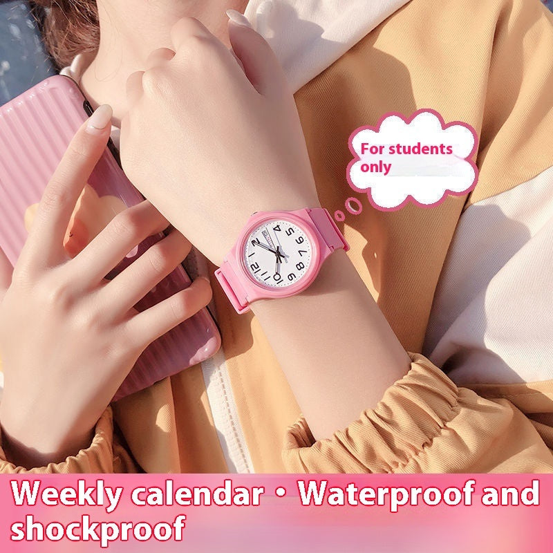 Student Exam Available Electronic Watch Children Teenagers Waterproof Band Calendar Luminous