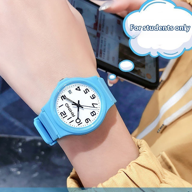 Student Exam Available Electronic Watch Children Teenagers Waterproof Band Calendar Luminous