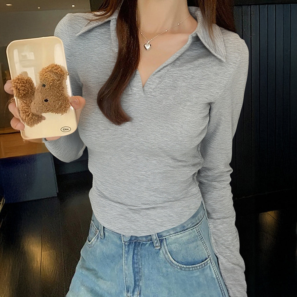 Women's Long Sleeve V-neck Shirt Women's Clothing